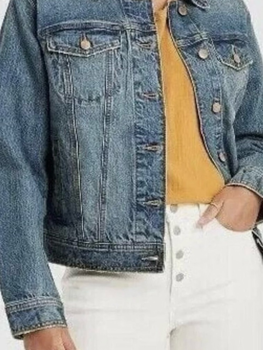 Universal Thread Blue Denim Jacket with Button Front